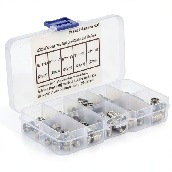 Coiled Wire Sleeve 100pcs M7x1 Stainless Steel Insert Kit Hyuduo-5
