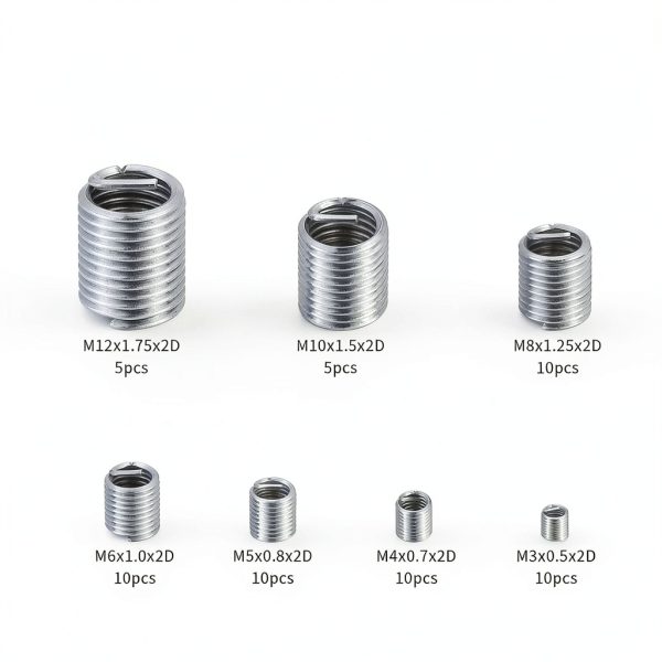 Thread Repair Kit 60Pcs Metric M3-M12 Steel Inserts Bayidun-1