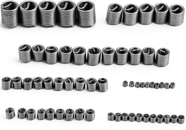 60 Pcs Wire Thread Inserts kit, M3 M4 M5 M6 M8 M10 Stainless Steel Wire Screw Sleeve Thread Repair Kit for Helical Repair, Eliminate Screw Hole Deviation-6
