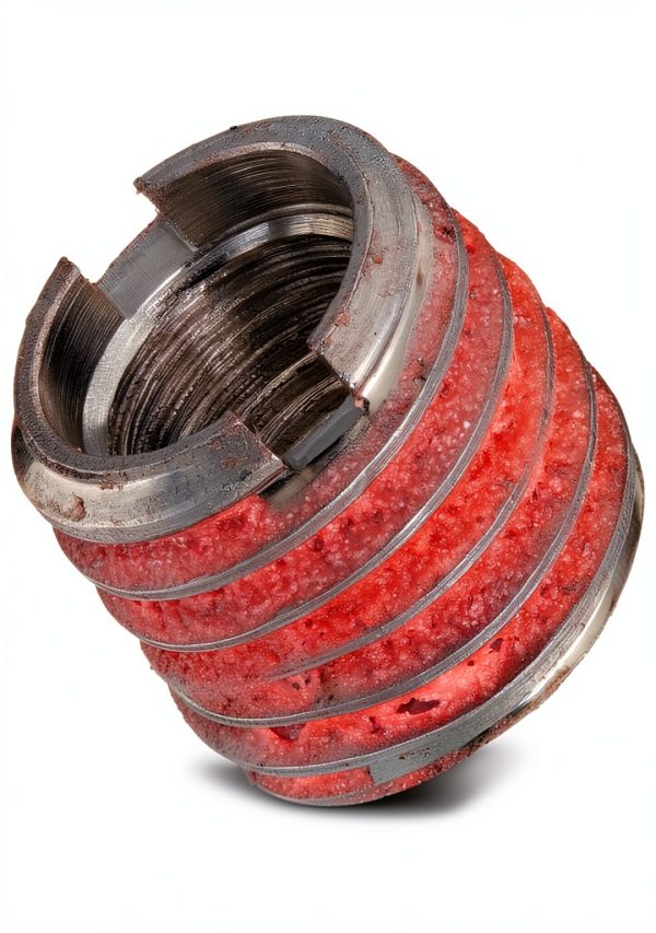 E-Z Lok Externally Threaded Insert, 303 Stainless Steel, 3/8"-16 Internal Threads, 9/16"-12 External Threads, 0.515" Length, Made in US-0