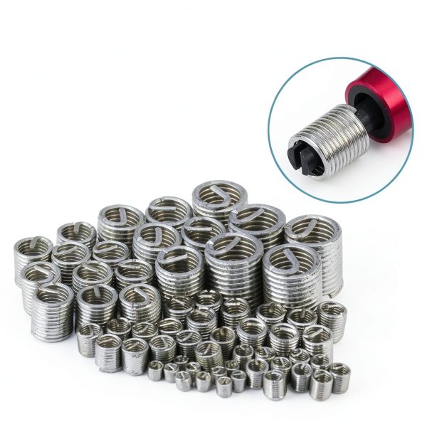 Stainless Steel Thread Repair Sleeve Kit 60pcs Walfront M3-M10-6