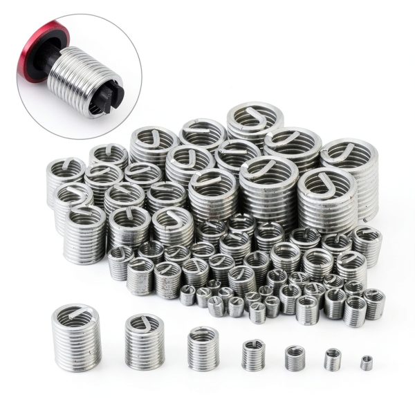 Stainless Steel Thread Repair Sleeve Kit 60pcs Walfront M3-M10-1