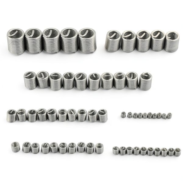 Stainless Steel Thread Repair Sleeve Kit 60pcs Walfront M3-M10-2