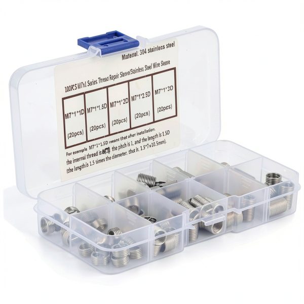 Coiled Wire Sleeve 100pcs M7x1 Stainless Steel Insert Kit Hyuduo-4