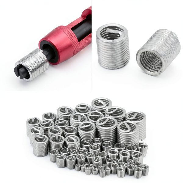 Stainless Steel Thread Repair Sleeve Kit 60pcs Walfront M3-M10-7
