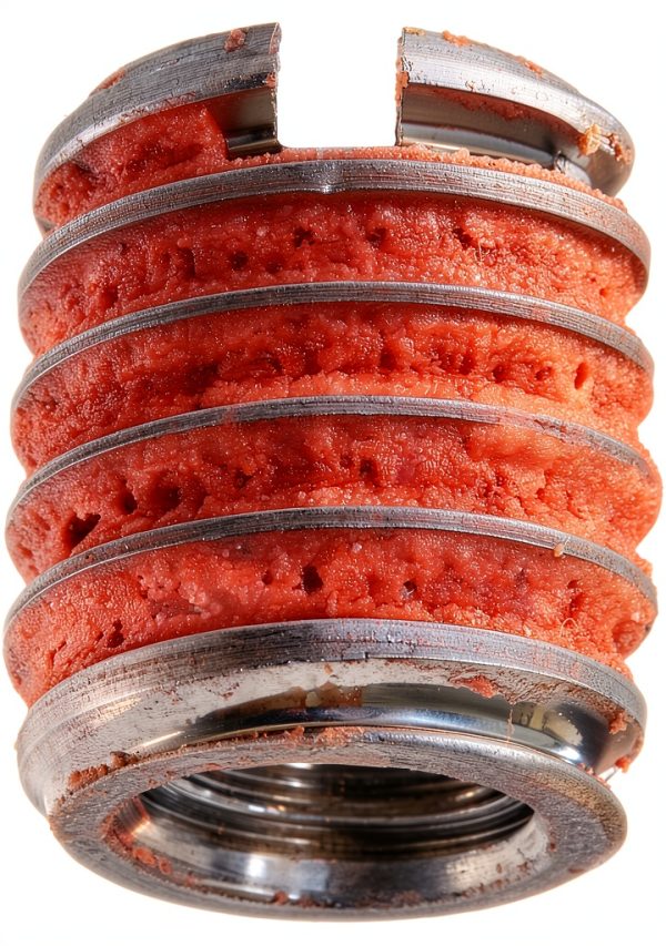 E-Z Lok Externally Threaded Insert, 303 Stainless Steel, 3/8"-16 Internal Threads, 9/16"-12 External Threads, 0.515" Length, Made in US-1