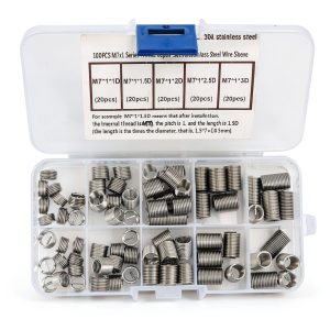 Coiled Wire Sleeve 100pcs M7x1 Stainless Steel Insert Kit Hyuduo-0