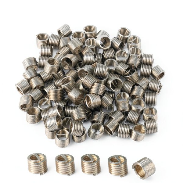 50PCS Helicoil Thread Repair Kits, M6 x 1.0 x 1.5D 304 Stainless Steel Wire Thread Inserts, M6 x 1.0 Helicoil Type Bolt Thread Repair Sleeve Assortment Set, Stripped Screw Hole Repair-0