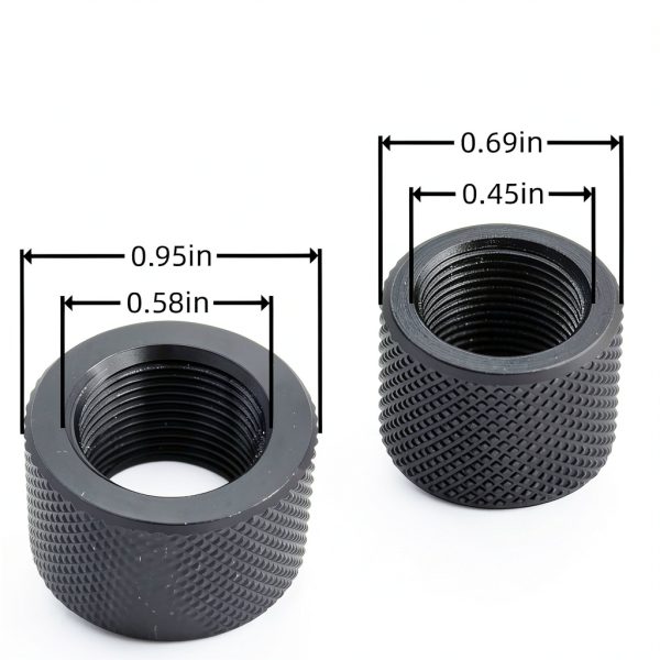 4-Pack Combo: 2 x 5/8x24 Thread Protectors & 2 x 1/2x28 Thread Protectors - Durable, Protective, and Easy to Install-1