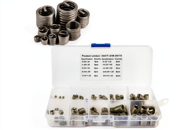 Thread Insert Kit 60pcs Helicoil Set Akozon Steel SAE Metric-6