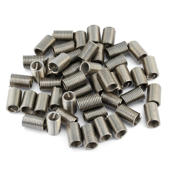 M6 x 1.0 x 3D Stainless Steel Helical Thread Inserts 50pcs SALUTUYA-0