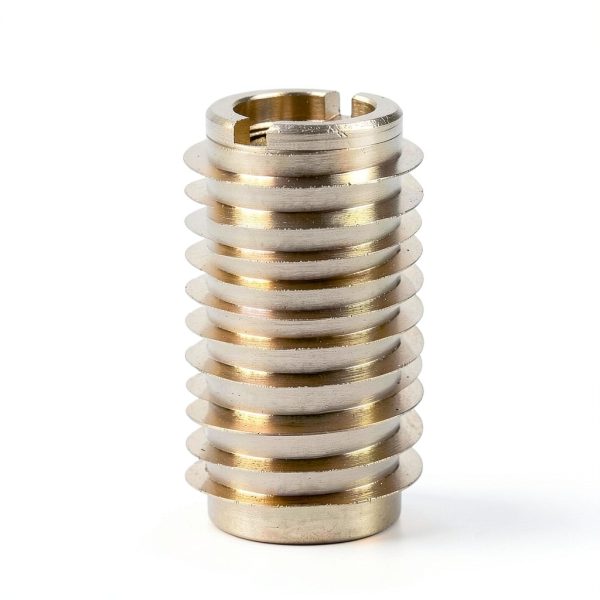 E-Z LOK Knife Threaded Insert for Hard-Wood, Brass Thread Inserts, 1/4-20 Internal Threads, 0.75" Length Pack of 10-4
