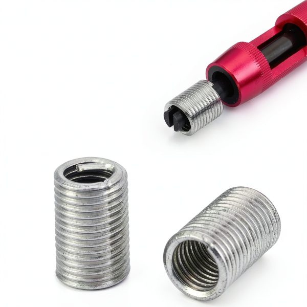 Thread Repair Insert Luatoxry 50pcs M6 x 1.0 x 3D Steel Silver-1