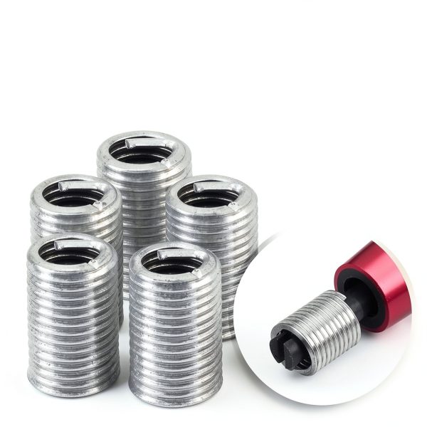 Thread Repair Insert Luatoxry 50pcs M6 x 1.0 x 3D Steel Silver-2