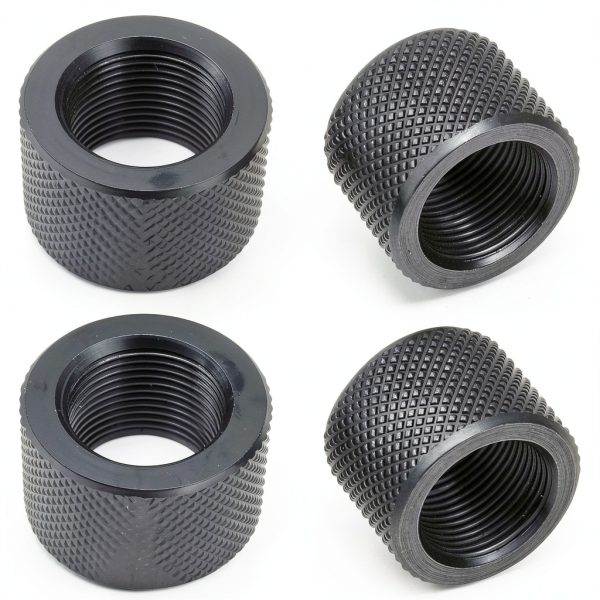4-Pack Combo: 2 x 5/8x24 Thread Protectors & 2 x 1/2x28 Thread Protectors - Durable, Protective, and Easy to Install-0
