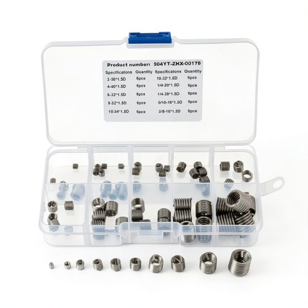 Thread Insert Kit 60pcs Helicoil Set Akozon Steel SAE Metric-5
