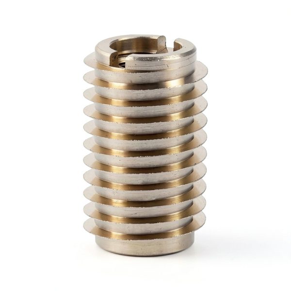 E-Z LOK Knife Threaded Insert for Hard-Wood, Brass Thread Inserts, 1/4-20 Internal Threads, 0.75" Length Pack of 10-0