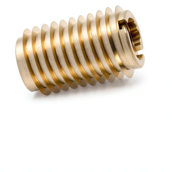 E-Z LOK Knife Threaded Insert for Hard-Wood, Brass Thread Inserts, 1/4-20 Internal Threads, 0.75" Length Pack of 10-1
